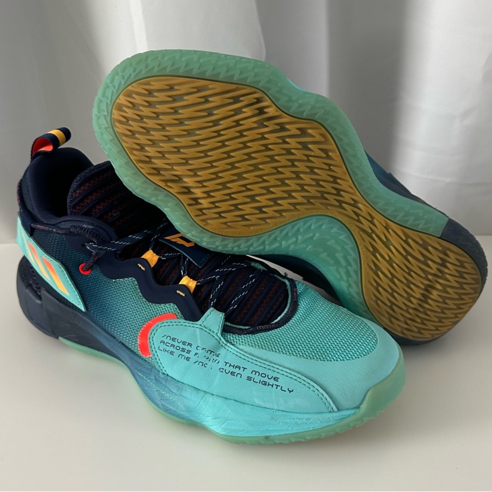 Men Adidas Dame 7 EXTPLY Damian Lillard  Sneakers Tennis Shoes Blue Size 10.5